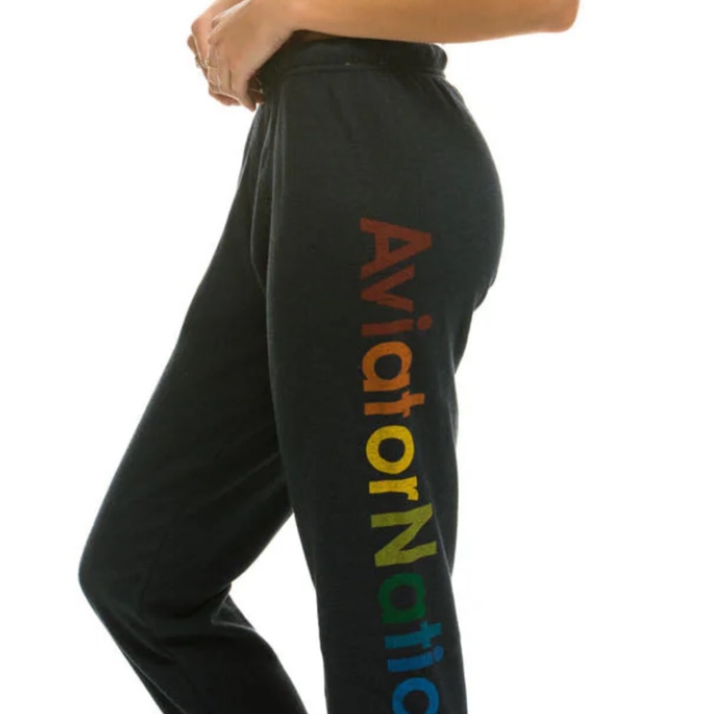 Aviator Nation Dark Gray Sweatpants charcoal size S woman
